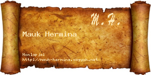 Mauk Hermina névjegykártya